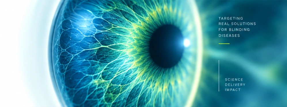 Blue, teal and lime iris concept illustration